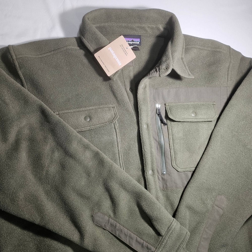 Patagonia Mens Synchilla Shirt Jacket Basin Green Fleece 23200 Large NWT